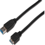 CABLE DIGITUS USB 3.0 A/MICRO-B M/M 1.0m BLACK     AK-300116-010-S