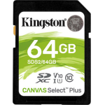 Kingston SD 64GB Canvas Select Plus SDXC Read 100MB/S Class 10 SDS2/64GB